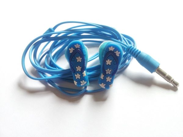 Fone de ouvido "Chinelo" Azul